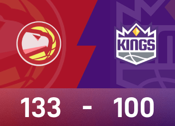 NBA战报：约翰逊24分10板8助，老鹰133-100狂胜国王